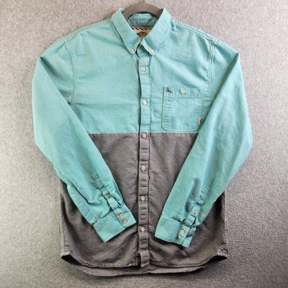 Vans Off the Wall Shirt Mens Large Blue Gray Colorblock Retro Skateboarding - Picture 15 of 15